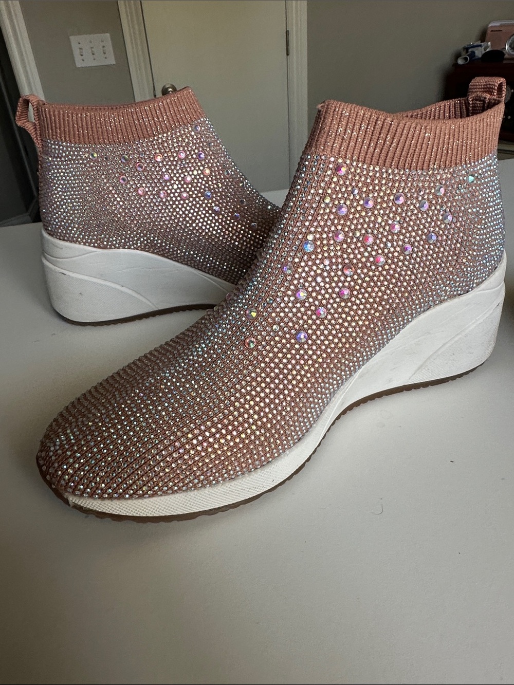 Alex Marie wedge- Rose Gold Sneakers